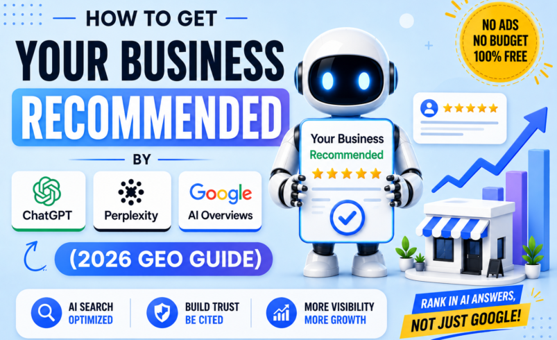 How to Get Your Business Recommended by ChatGPT, Perplexity, and Google AI Overviews (2026 GEO Guide)