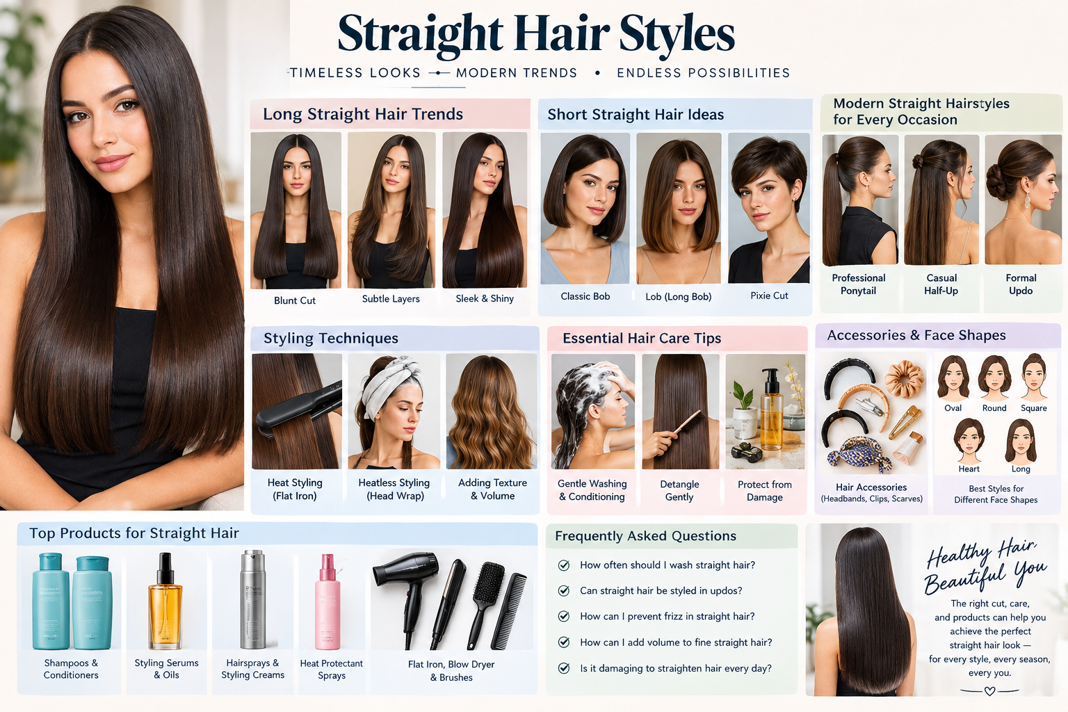 straight hair fashion
