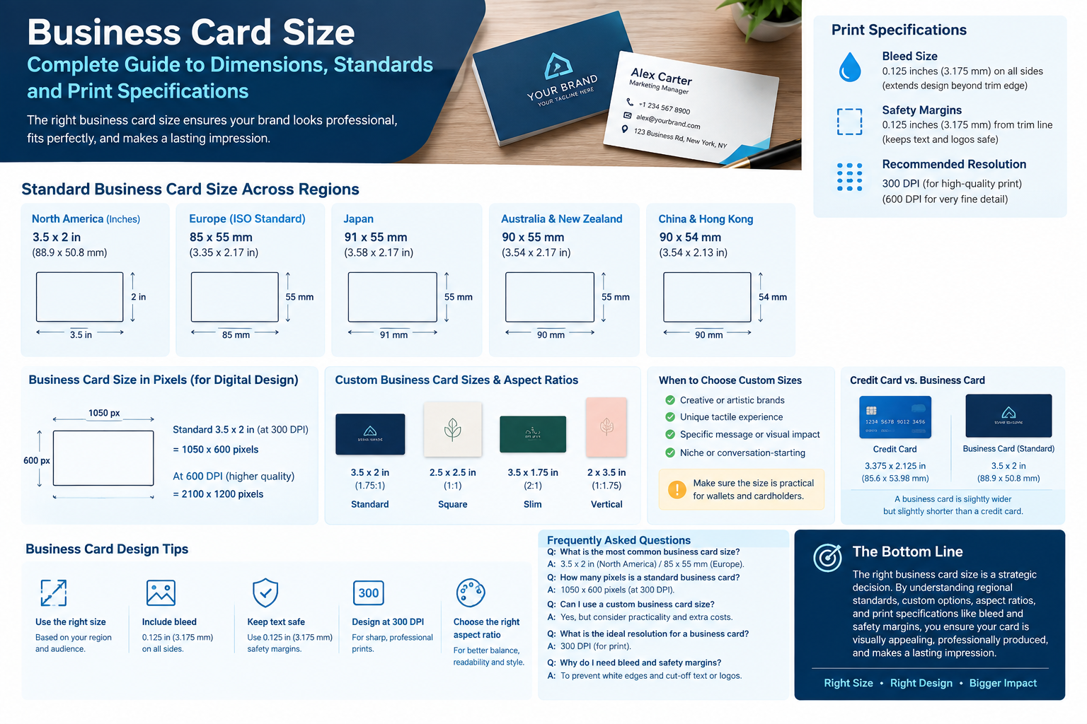 buisness card size